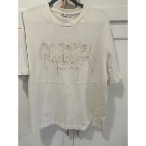 Zara Art Gallery Exhibition Tee 100% cotton large pre-owned casual